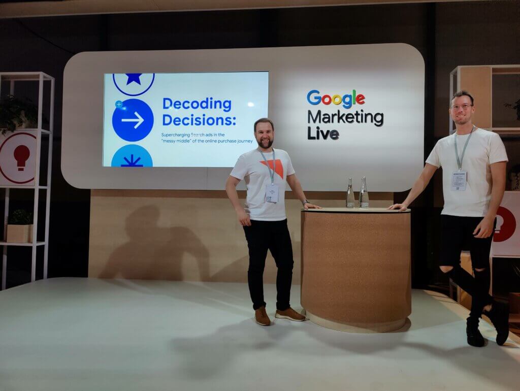 Paul Kratzwald und David Rasche bei der Google Marketing Live 2022 in Zürich
