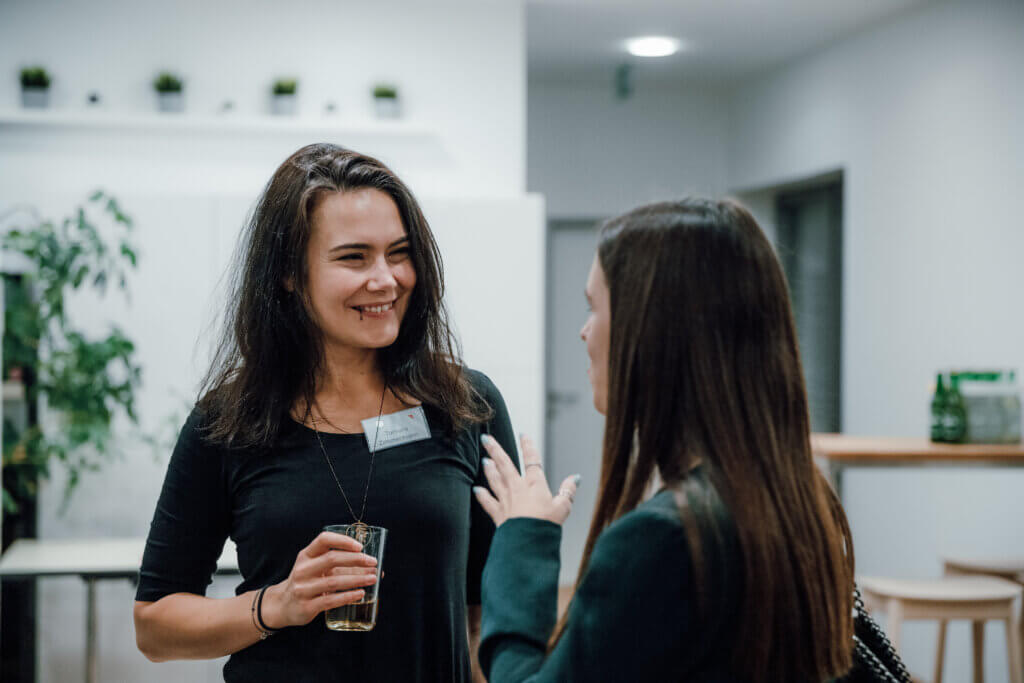 Tamara Zimmermann im Gespräch beim otago TikTok MeetUp