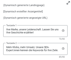 Grafik zu Suchbegriffen dynamisches Remarketing