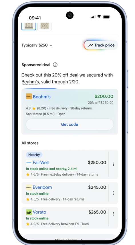 Screenshot Werbung Google AI