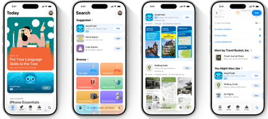 Apple Ads in der mobilen Ansicht