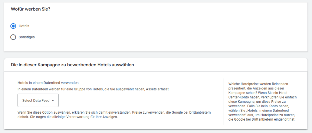 Ausschnitt aus dem Performance Mac fpr Travel Account