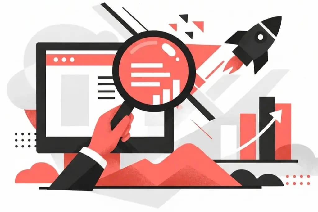 Website unter die Lupe nehmen führt zu Raketenstart.