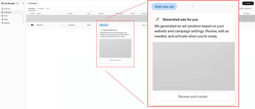 Neue Features ähnlich wie bei Google Ads